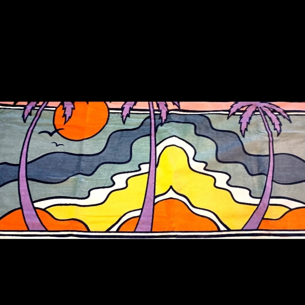 Life Is Good Tropical Palms Scene Giant Beach Towel 38 x 65" New NOS Tags 2023 - Picture 5 of 8